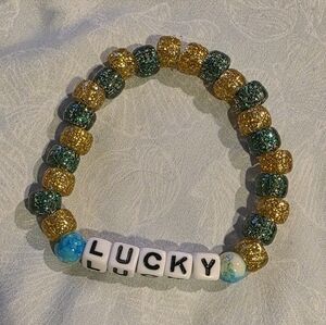Lucky St Patty's Day Word Bracelet